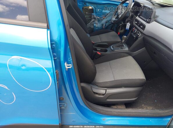 KM8K12AA7KU207632 2019 HYUNDAI KONA Blue Widok wnętrza z przodu