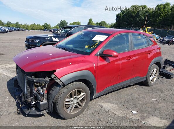 KM8K1CAA2LU403906 2020 HYUNDAI KONA Red წინა მარცხენა ხედი სამი მეოთხედიდან