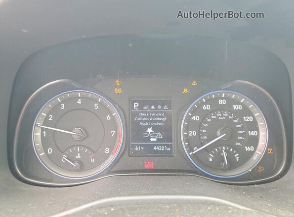 KM8K1CAA4LU575869 2020 HYUNDAI KONA Gray ხელსაწყოთა პანელის ხედი