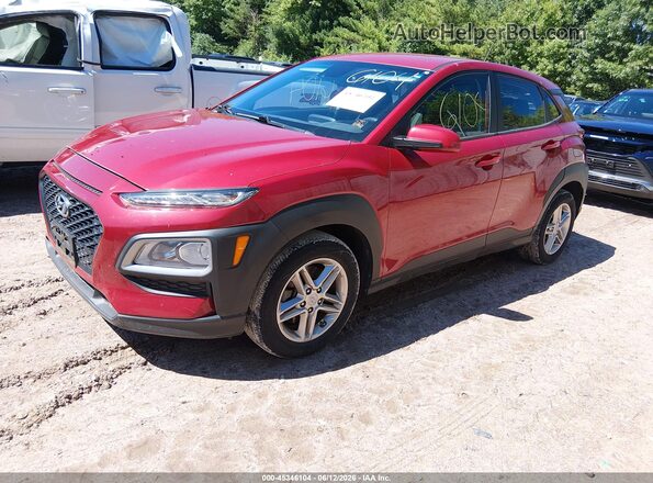 KM8K1CAA5MU704543 2021 HYUNDAI KONA Red წინა მარცხენა ხედი სამი მეოთხედიდან