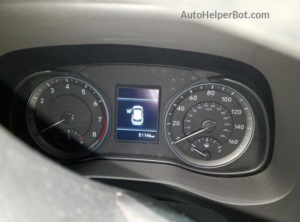 KM8K1CAA7KU340221 2019 HYUNDAI KONA Blue Вид щитка приладів