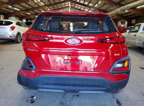 KM8K1CAA8MU711325 2021 HYUNDAI KONA Red Widok z tyłu