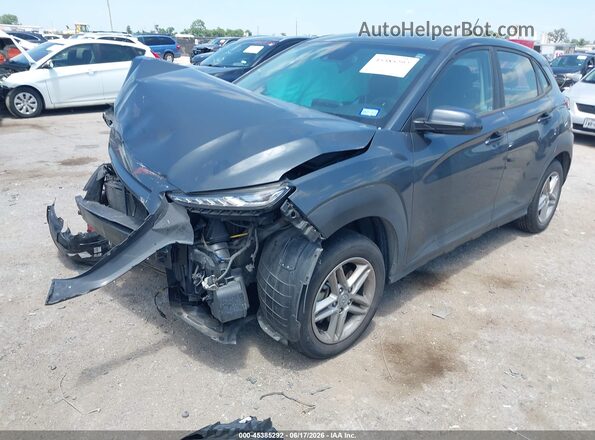 KM8K1CAA9MU678836 2021 HYUNDAI KONA Gray წინა მარცხენა ხედი სამი მეოთხედიდან