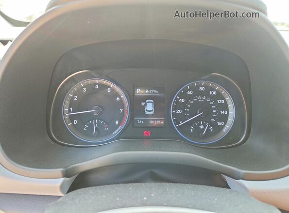 KM8K22AA0LU428732 2020 HYUNDAI KONA Белый Вид щитка приборов