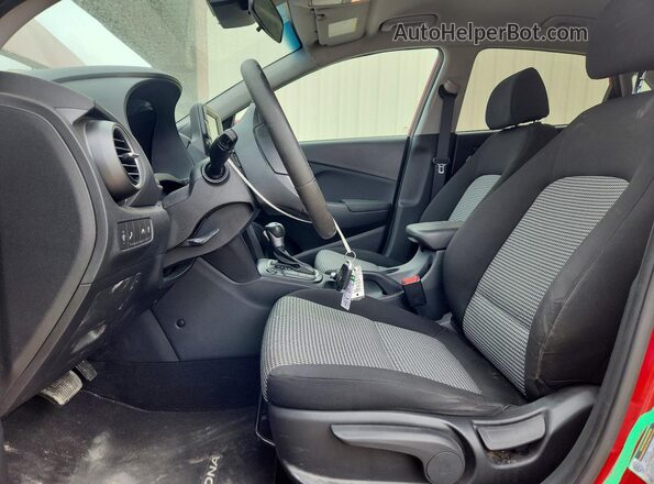 KM8K22AA0LU567291 2020 HYUNDAI KONA Red Widok wnętrza z przodu