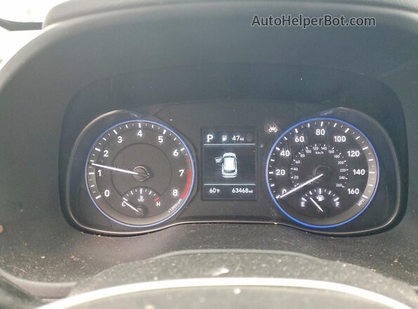KM8K22AA5LU515123 2020 HYUNDAI KONA White ხელსაწყოთა პანელის ხედი