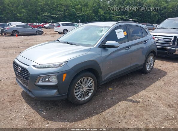 KM8K22AA6MU607200 2021 HYUNDAI KONA Gray Առջևի ձախ երեք քառորդ տեսարան