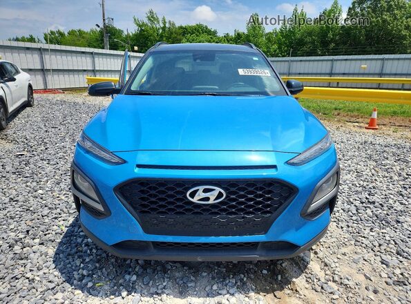 KM8K22AA9LU502455 2020 HYUNDAI KONA Blue Вид спереду