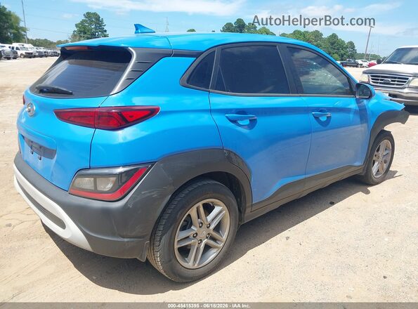 KM8K22AB6NU840634 2022 HYUNDAI KONA Light Blue Задняя правая четверть