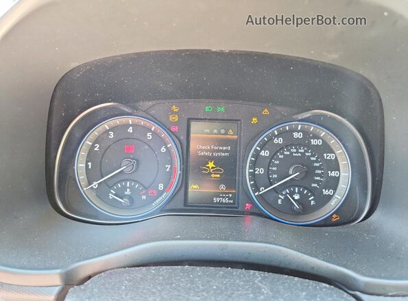 KM8K22AB9PU946773 2023 HYUNDAI KONA Red Вид щитка приладів