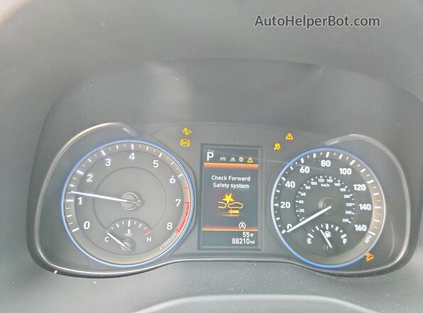 KM8K22ABXNU774363 2022 HYUNDAI KONA Серый Вид щитка приборов
