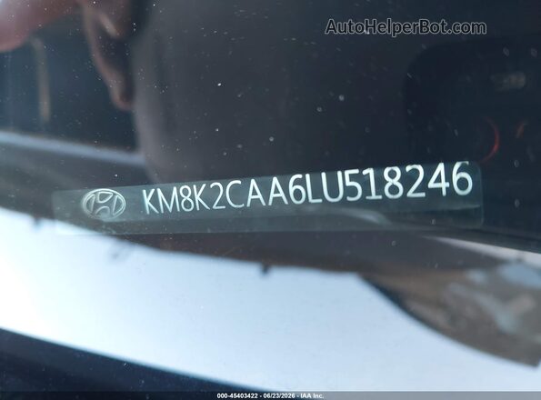 KM8K2CAA6LU518246 2020 HYUNDAI KONA Silver Շարժիչի բաժամունքի տեսք