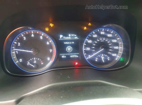 KM8K2CAA7KU192035 2019 HYUNDAI KONA Белый Вид щитка приборов