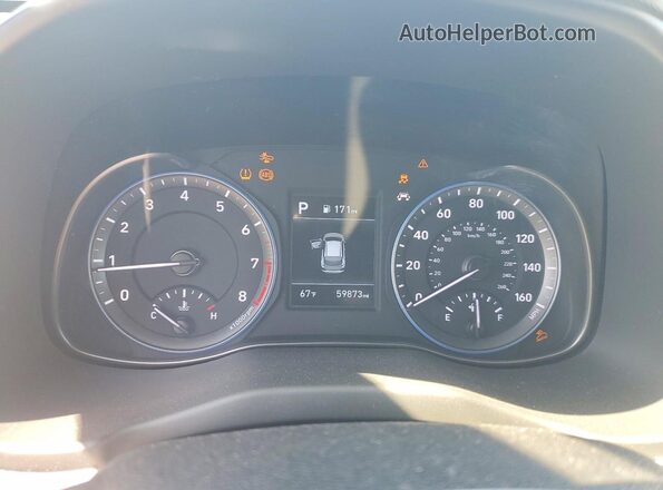KM8K2CAA7LU567424 2020 HYUNDAI KONA Черный Вид щитка приборов