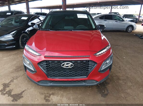 KM8K2CAAXJU078092 2018 HYUNDAI KONA Red Սարքավորումների վահանակի տեսք