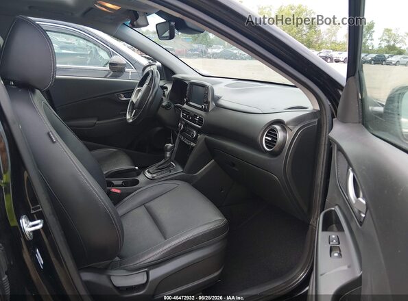 KM8K33A50LU443298 2020 HYUNDAI KONA Black Вид салону спереду