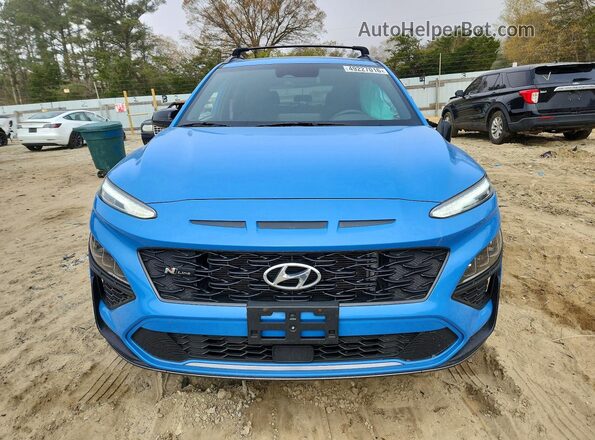 KM8K3CA32NU792853 2022 HYUNDAI KONA Blue Вид спереду