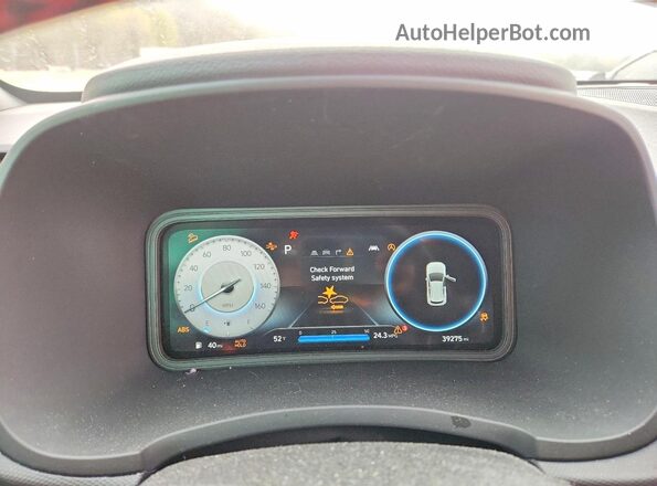 KM8K3CA32NU792853 2022 HYUNDAI KONA Blue Вид щитка приладів