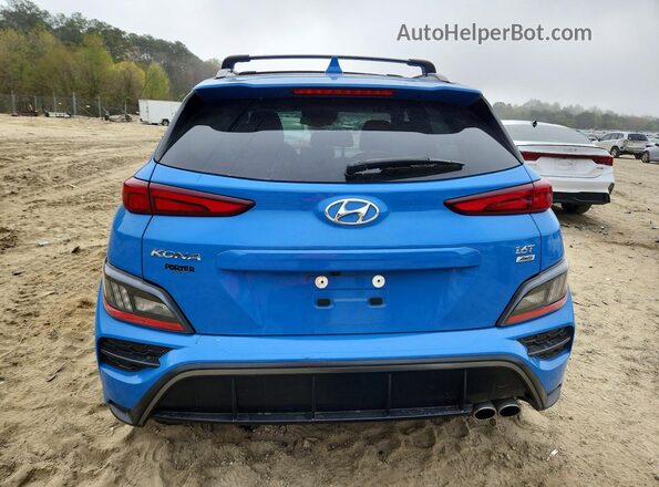 KM8K3CA32NU792853 2022 HYUNDAI KONA Blue Вид ззаду