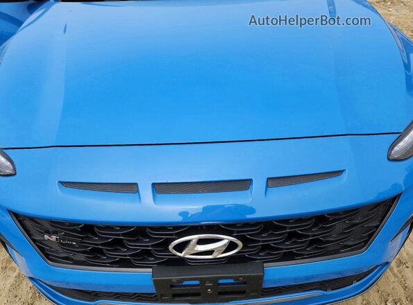 KM8K3CA32NU792853 2022 HYUNDAI KONA Blue Вид підкапотного простору