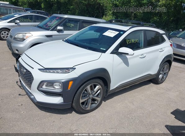 KM8K3CA54MU674836 2021 HYUNDAI KONA White Przód lewy
