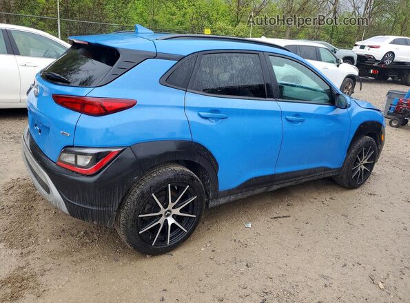 KM8K3CAB3NU917804 2022 HYUNDAI KONA Синий Задняя правая четверть