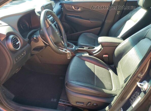 KM8K53A53JU071382 2018 HYUNDAI KONA Charcoal Вид салону спереду