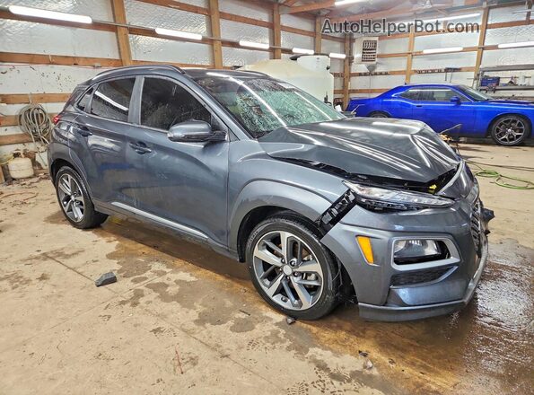 KM8K53A58LU421785 2020 HYUNDAI KONA Gray Delantero derecho