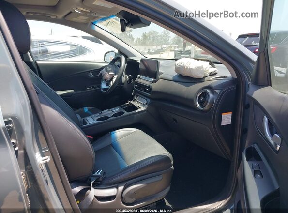 KM8K53AG9NU154242 2022 HYUNDAI KONA ELECTRIC Gray Front interior view