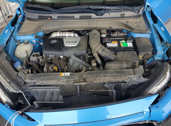 KM8K5CA56LU464523 2020 HYUNDAI KONA Blue ძრავის განყოფილების ხედი