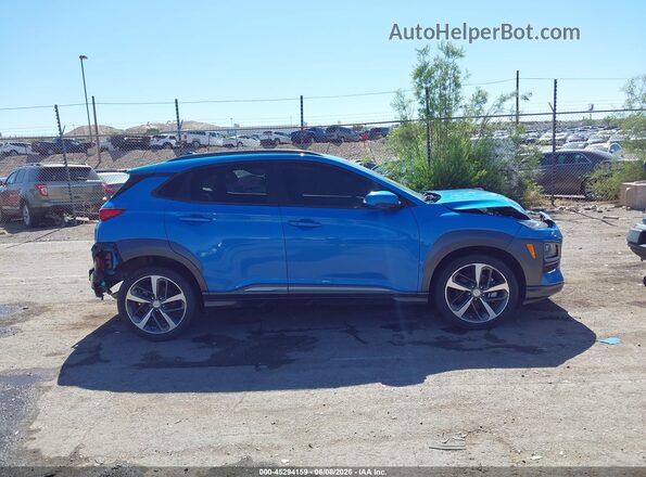 KM8K5CA57MU601292 2021 HYUNDAI KONA Blue Widok wnętrza z tyłu