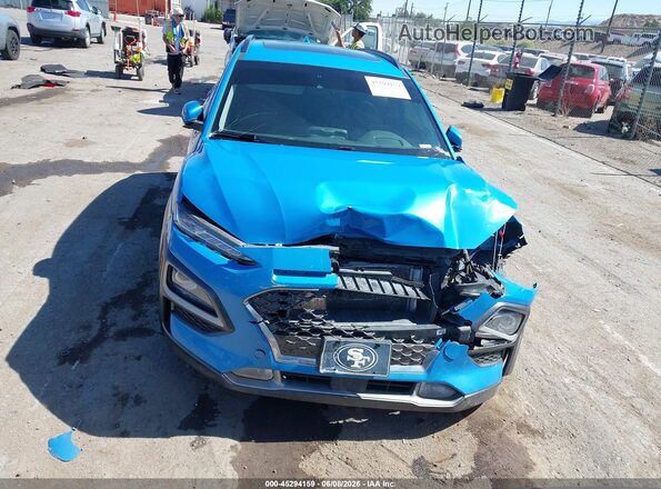 KM8K5CA57MU601292 2021 HYUNDAI KONA Blue Widok zestawu wskaźników