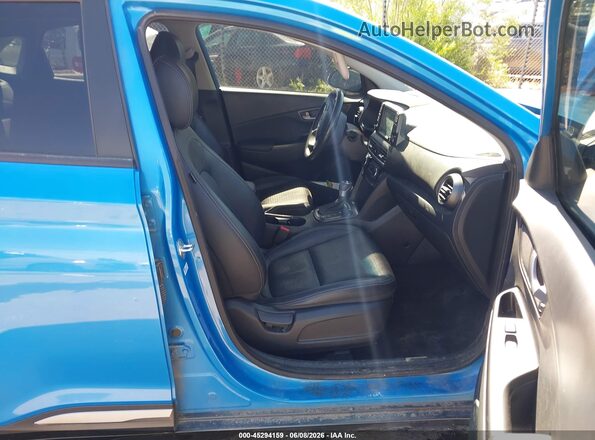 KM8K5CA57MU601292 2021 HYUNDAI KONA Blue Widok wnętrza z przodu