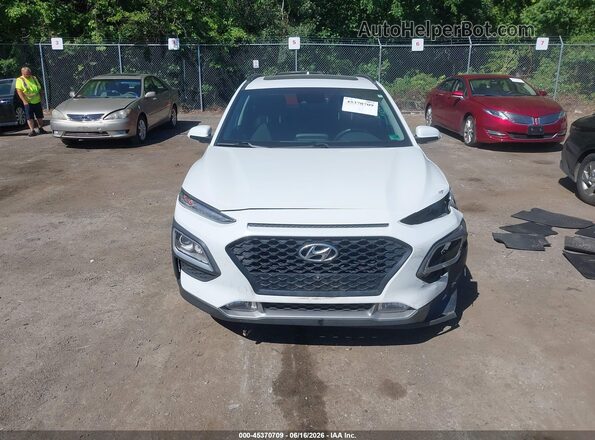 KM8K62AA4LU547887 2020 HYUNDAI KONA White Widok zestawu wskaźników