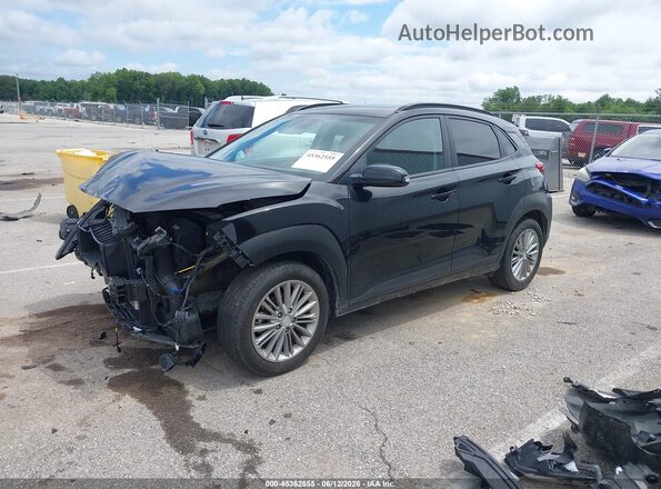 KM8K62AA7LU459142 2020 HYUNDAI KONA Black წინა მარცხენა ხედი სამი მეოთხედიდან