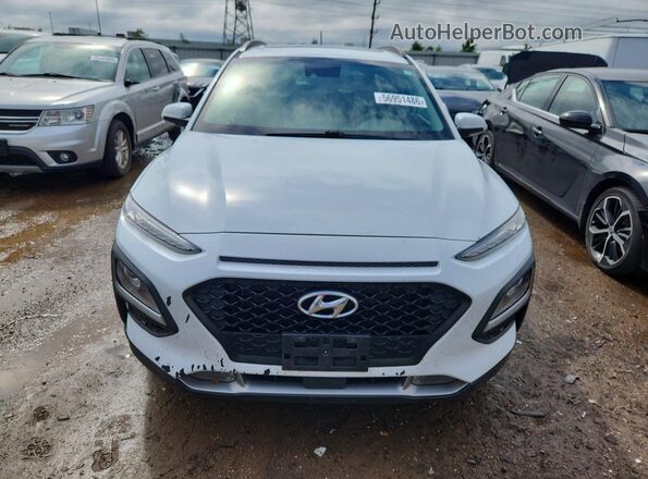 KM8K62AAXJU081458 2018 HYUNDAI KONA White წინა ხედი