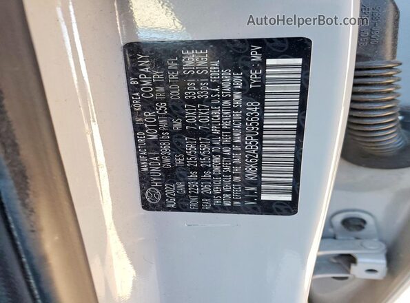 KM8K62AB5PU956348 2023 HYUNDAI KONA Gray VIN კოდის სტიკერის ხედი