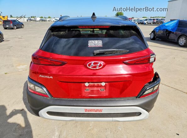 KM8K62AB6NU838693 2022 HYUNDAI KONA Красный Вид сзади