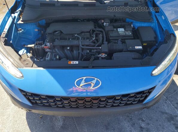 KM8K62AB7NU803693 2022 HYUNDAI KONA Синий Вид подкапотного пространства