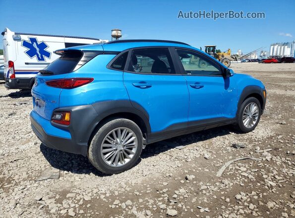KM8K6CAA4JU181528 2018 HYUNDAI KONA Blue Задня права чверть