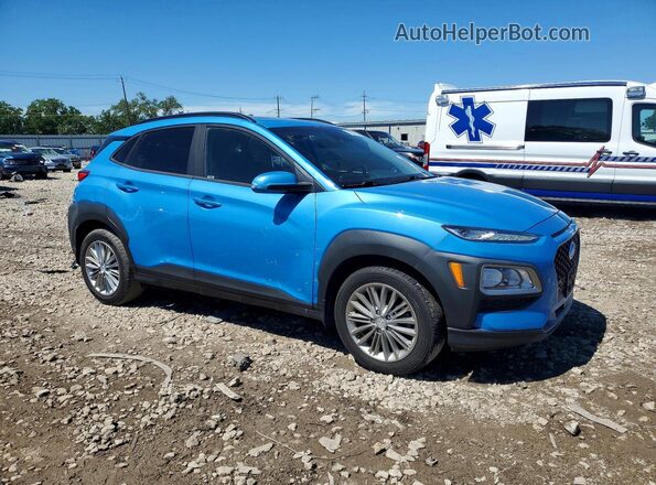 KM8K6CAA4JU181528 2018 HYUNDAI KONA Blue Передня права чверть
