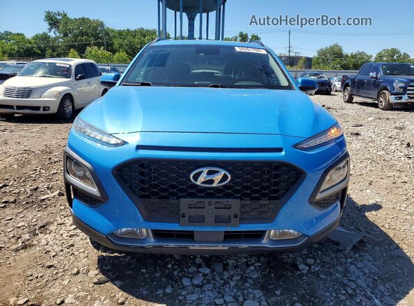 KM8K6CAA4JU181528 2018 HYUNDAI KONA Blue Вид спереду