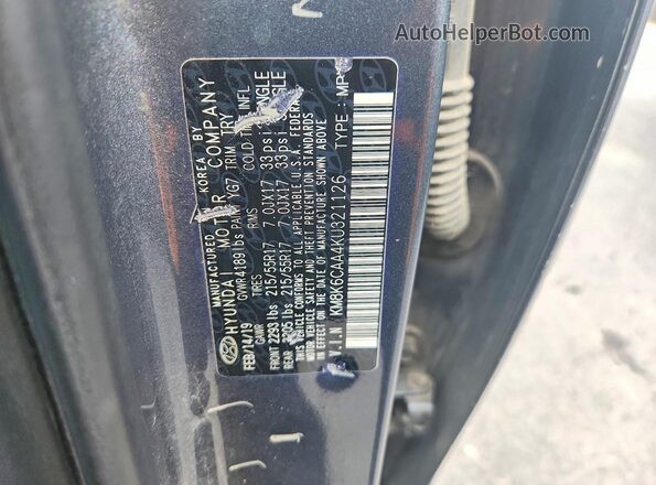 KM8K6CAA4KU321126 2019 HYUNDAI KONA Gray 