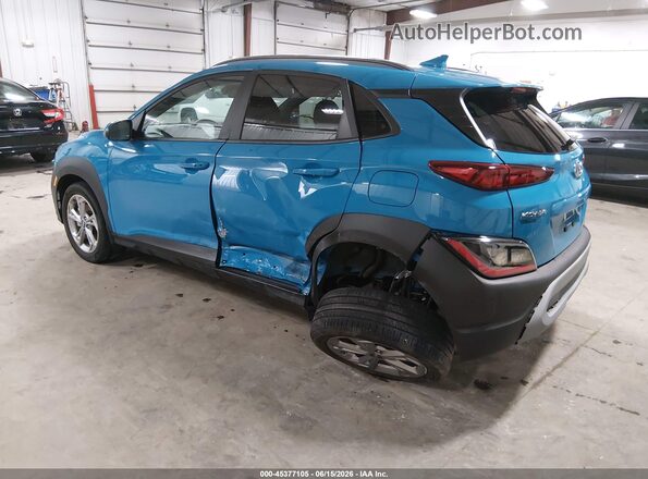 KM8K6CAB1PU976375 2023 HYUNDAI KONA Blue Trasero izquierdo