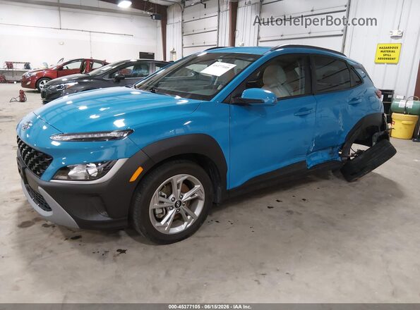 KM8K6CAB1PU976375 2023 HYUNDAI KONA Blue Vista tres cuartos delantera izquierda