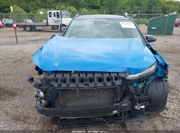 KM8K6CAB2NU778210 2022 HYUNDAI KONA Blue Instrument cluster view
