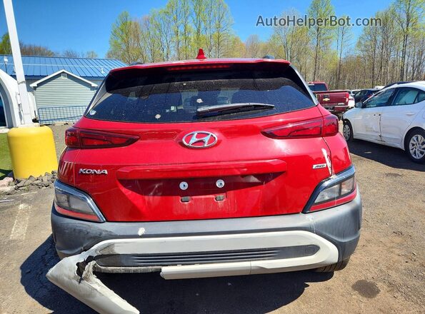 KM8K6CAB2NU825073 2022 HYUNDAI KONA Red Հետևի տեսք