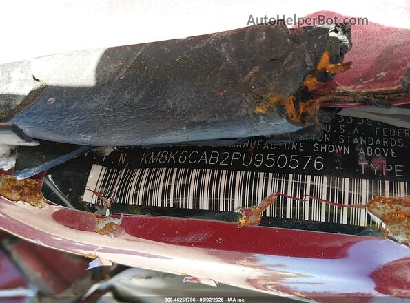 KM8K6CAB2PU950576 2023 HYUNDAI KONA Красный Вид подкапотного пространства