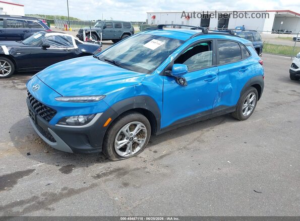 KM8K6CAB3NU805009 2022 HYUNDAI KONA Blue Front left