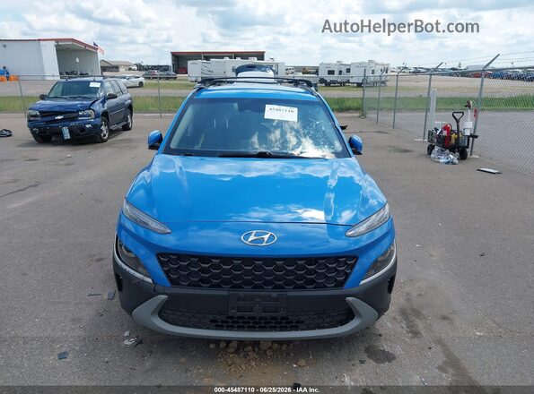 KM8K6CAB3NU805009 2022 HYUNDAI KONA Blue Rear interior view